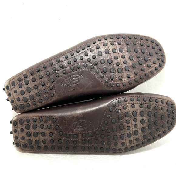 Tod’s Mens Brown Leather Driving Shoes Size 9.5